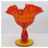 vintage FENTON Amberina Glass Compote Pedestal Bowl vintage FENTON Amberina Glass Compote Pedestal Bowl