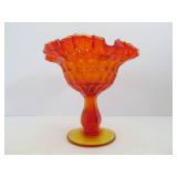 vintage FENTON Amberina Glass Compote Pedestal Bowl vintage FENTON Amberina Glass Compote Pedestal Bowl