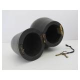 Antique Wooden Pear-Shaped Tea Safe w/Key Antique Wooden Pear-Shaped Tea Safe w/Key