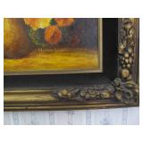 Very Nice Large Vintage Oil on Canvas Still Life Painting by Miller Smith Very Nice Large Vintage Oil on Canvas Still Life Painting by Miller Smith