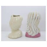 Group of Mid Century 1950's era Lady Head Vases Group of Mid Century 1950's era Lady Head Vases