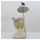 Vintage Mid Century 1950's era Lady Head Vase w/Umbrella Vintage Mid Century 1950's era Lady Head Vase w/Umbrella