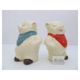 Group of SHAWNEE Pigs Cat & Elephant Cream Pitchers & Salt / Pepper Shaker Set Group of SHAWNEE Pigs Cat & Elephant Cream Pitchers & Salt / Pepper Shaker Set