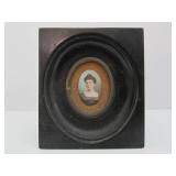 Lovely Early Antique Victorian Framed Miniature Portrait of a Woman Lovely Early Antique Victorian Framed Miniature Portrait of a Woman
