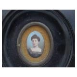 Lovely Early Antique Victorian Framed Miniature Portrait of a Woman Lovely Early Antique Victorian Framed Miniature Portrait of a Woman