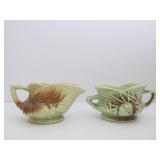 Vintage McCoy Pinecone Teapot w/Cream & Sugar Set Vintage McCoy Pinecone Teapot w/Cream & Sugar Set