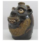 Excellent Signed Stoneware Face Jug by Marie Rogers Excellent Signed Stoneware Face Jug by Marie Rogers