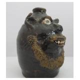 Excellent Signed Stoneware Face Jug by Marie Rogers Excellent Signed Stoneware Face Jug by Marie Rogers