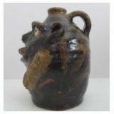 Excellent Signed Stoneware Face Jug by Marie Rogers Excellent Signed Stoneware Face Jug by Marie Rogers