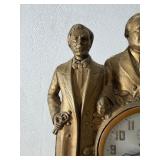 Orig Vintage 1930's-40's 'Steersmen of the USA' Mantel Clock w/Washington & Lincoln Orig Vintage 1930's-40's 'Steersmen of the USA' Mantel Clock w/Washington & Lincoln