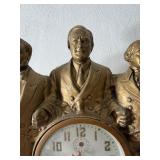 Orig Vintage 1930's-40's 'Steersmen of the USA' Mantel Clock w/Washington & Lincoln Orig Vintage 1930's-40's 'Steersmen of the USA' Mantel Clock w/Washington & Lincoln