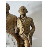 Orig Vintage 1930's-40's 'Steersmen of the USA' Mantel Clock w/Washington & Lincoln Orig Vintage 1930's-40's 'Steersmen of the USA' Mantel Clock w/Washington & Lincoln