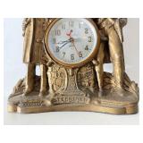 Orig Vintage 1930's-40's 'Steersmen of the USA' Mantel Clock w/Washington & Lincoln Orig Vintage 1930's-40's 'Steersmen of the USA' Mantel Clock w/Washington & Lincoln
