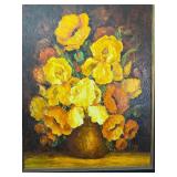 Very Nice Large Vintage Oil on Canvas Still Life Painting by Miller Smith Very Nice Large Vintage Oil on Canvas Still Life Painting by Miller Smith