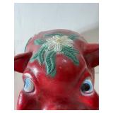 Wonderful HUGE Vintage Red Ceramic Piggy Bank Wonderful HUGE Vintage Red Ceramic Piggy Bank