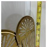 Vintage Brass Fireplace Folding Shell Screen Vintage Brass Fireplace Folding Shell Screen