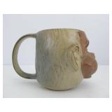 Vintage Stoneware Pottery Monkey Mug Vintage Stoneware Pottery Monkey Mug