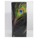 Lovely Signed Deep Purple Art Pottery Peacock Feather Vase Lovely Signed Deep Purple Art Pottery Peacock Feather Vase