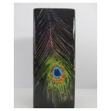 Lovely Signed Deep Purple Art Pottery Peacock Feather Vase Lovely Signed Deep Purple Art Pottery Peacock Feather Vase