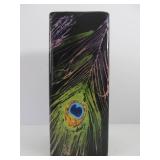 Lovely Signed Deep Purple Art Pottery Peacock Feather Vase Lovely Signed Deep Purple Art Pottery Peacock Feather Vase