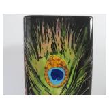 Lovely Signed Deep Purple Art Pottery Peacock Feather Vase Lovely Signed Deep Purple Art Pottery Peacock Feather Vase