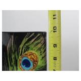 Lovely Signed Deep Purple Art Pottery Peacock Feather Vase Lovely Signed Deep Purple Art Pottery Peacock Feather Vase