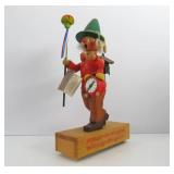 Excellent Wooden Holzkunst Christian Ulbricht German Musical Smoker Doll Excellent Wooden Holzkunst Christian Ulbricht German Musical Smoker Doll