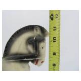 2 Larger Vintage Chalkware 1930's-40's Carnival Prize Horse Statues 2 Larger Vintage Chalkware 1930's-40's Carnival Prize Horse Statues