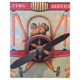 Vintage Style Wooden Nautical 'Fantastic Flying Services' Airplane Sign Vintage Style Wooden Nautical 'Fantastic Flying Services' Airplane Sign