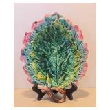 Antique Etruscan Majolica Oak Leaf Tray Antique Etruscan Majolica Oak Leaf Tray