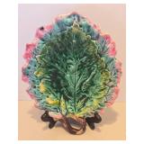 Antique Etruscan Majolica Oak Leaf Tray Antique Etruscan Majolica Oak Leaf Tray