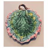 Antique Etruscan Majolica Oak Leaf Tray Antique Etruscan Majolica Oak Leaf Tray
