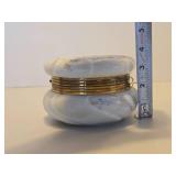 Larger Size Vintage WAVECREST Hand Painted Hinged Dresser Box Larger Size Vintage WAVECREST Hand Painted Hinged Dresser Box