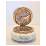 Larger Size Vintage WAVECREST Hand Painted Hinged Dresser Box Larger Size Vintage WAVECREST Hand Painted Hinged Dresser Box