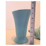2 Excellent Signed Vintage VAN BRIGGLE Blue Art Pottery Vases 2 Excellent Signed Vintage VAN BRIGGLE Blue Art Pottery Vases