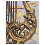 Vintage Gilt Cast Iron Musical Magazine Rack or Sheet Music Holder Vintage Gilt Cast Iron Musical Magazine Rack or Sheet Music Holder