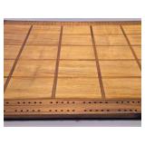 Nice Large Handmade Multi-Wood Inlaid Cribbage Board Nice Large Handmade Multi-Wood Inlaid Cribbage Board