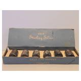 Set of 6 Individual Small Sterling Silver Salt Shakers Set of 6 Individual Small Sterling Silver Salt Shakers