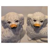 Large Pair of Genuine Antique Victorian Staffordshire Spaniel Ceramic Dogs Large Pair of Genuine Antique Victorian Staffordshire Spaniel Ceramic Dogs