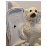 Large Pair of Genuine Antique Victorian Staffordshire Spaniel Ceramic Dogs Large Pair of Genuine Antique Victorian Staffordshire Spaniel Ceramic Dogs