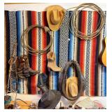 Group of Vintage Old Western Gear - Boots w/Old Spurs, Lassos & Hats Group of Vintage Old Western Gear - Boots w/Old Spurs, Lassos & Hats