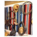 Group of Vintage Old Western Gear - Boots w/Old Spurs, Lassos & Hats Group of Vintage Old Western Gear - Boots w/Old Spurs, Lassos & Hats