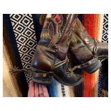 Group of Vintage Old Western Gear - Boots w/Old Spurs, Lassos & Hats Group of Vintage Old Western Gear - Boots w/Old Spurs, Lassos & Hats