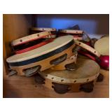 Large Estate Lot of Old Vintage Tambourines & Maracas Large Estate Lot of Old Vintage Tambourines & Maracas