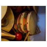 Large Estate Lot of Old Vintage Tambourines & Maracas Large Estate Lot of Old Vintage Tambourines & Maracas