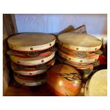 Large Estate Lot of Old Vintage Tambourines & Maracas Large Estate Lot of Old Vintage Tambourines & Maracas
