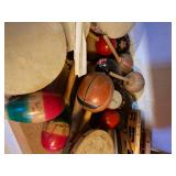 Large Estate Lot of Old Vintage Tambourines & Maracas Large Estate Lot of Old Vintage Tambourines & Maracas