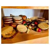 Large Estate Lot of Old Vintage Tambourines & Maracas Large Estate Lot of Old Vintage Tambourines & Maracas
