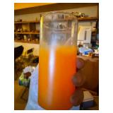 Nice Looking Vintage Mid Century Orange Juice Pitcher & Glasses Set Nice Looking Vintage Mid Century Orange Juice Pitcher & Glasses Set