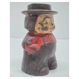 Old Vintage Cast Iron Amish Man Coin Bank Old Vintage Cast Iron Amish Man Coin Bank
